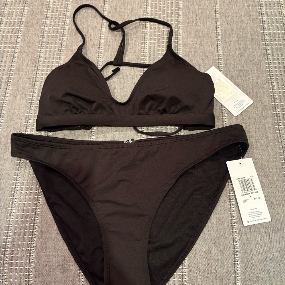 NWT Hurley Black Women's Bikini Set